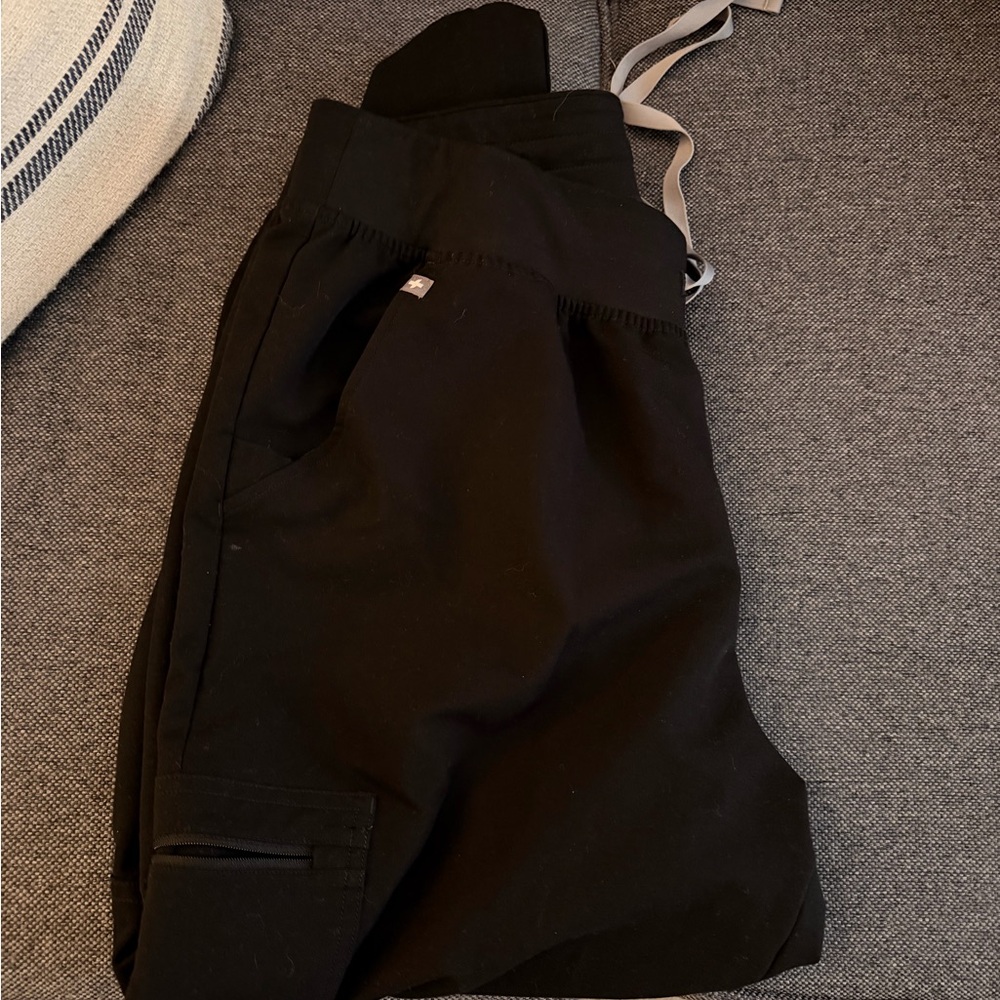 Figs Black Track Pants